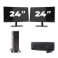 Atrust t176 USFF - Intel Atom x5-E8000 - 8GB RAM - 256GB SSD - Windows 11 + 2x 24 inch Monitor