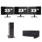 Atrust t176 USFF - Intel Atom x5-E8000 - 8GB RAM - 256GB SSD - Windows 11 + 3x 23 inch Monitor