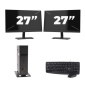 Atrust t176L USFF - Intel Atom x5-E8000 - 8GB RAM - 256GB SSD - Windows 11 + 2x 27 inch Monitor