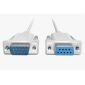 DB9 Male to Female Null Modem Cable,3m White