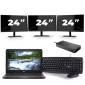 Dell Latitude 3310 - Intel Core i3-8th Generation - 13 inch - 8GB RAM - 256GB SSD - Windows 11 + 3x 24 inch Monitor