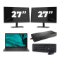 Dell Latitude 3420 - Intel Core i3 11th Generation - 14 inch - 16GB RAM - 256GB SSD - Windows 11 Home + 2x 27 inch Monitor