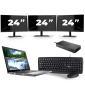 Dell Latitude 5410 - Intel Core i5-10th Generation - 14 inch - 8GB RAM - 256GB SSD - Windows 11 + 3x 24 inch Monitor