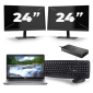 Dell Latitude 5411 - Intel Core i5-10th Generation - 14 inch - 8GB RAM - 256GB SSD - Windows 11 + 2x 24 inch Monitor