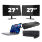 Dell Latitude 5420 - Intel Core i7 11th Generation - 14 inch - 16GB RAM - 256GB SSD - Windows 11 Home + 2x 27 inch Monitor