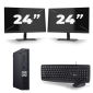 Dell Optiplex 7070 Micro USFF - Intel Core i5-9e Generatie - 8GB RAM - 256GB SSD - Windows 11 + 2x 24 inch Monitor