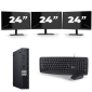 Dell OptiPlex 7070 Micro USFF - Intel Core i3-9e Generatie - 8GB RAM - 256GB SSD - Windows 11 + 3x 24 inch Monitor