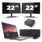 Dell Precision 3550 - Intel Core i7-10th Generation - 15 inch - 8GB RAM - 256GB SSD - Windows 11 + 2x 22 inch Monitor