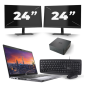 Dell Precision 3550 - Intel Core i7-10th Generation - 15 inch - 8GB RAM - 256GB SSD - Windows 11 + 2x 24 inch Monitor