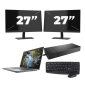 Dell Precision 3550 - Intel Core i7 10th Generation - 15 inch - 16GB RAM - 256GB SSD - GPU - Windows 11 Home + 2x 27 inch Monitor