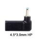 Adapter plug for Female All brands except Dell Type-C TYPEC USB-C / Male HP 4.5*3.0mm Center Pin