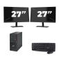 Fujitsu Esprimo P910 Micro Tower - Intel Core i5-3rd Generation - 8GB RAM - 256GB SSD - Windows 10 + 2x 27 inch Monitor