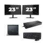 Fujitsu LIFEBOOK E5410 - Intel Core i5-10th Generation - 14 inch - 8GB RAM - 256GB SSD - Windows 11 Home + 2x 23 inch Monitor