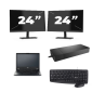 Fujitsu LIFEBOOK E5410 - Intel Core i3-10th Generation - 14 inches - 8GB RAM - 256GB SSD - Windows 11 Home + 2x 24 inch Monitor