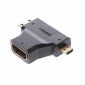 Micro HDMI Male & Mini HDMI Male to HDMI Female 90 Degree Adapter