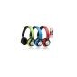 Solid Stereo Headset with microphone, White/Green, model HT-HD212