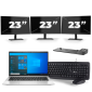 HP EliteBook 830 G8 - Intel Core i5 11th Generation - 13 inch - 16GB RAM - 256GB SSD - Windows 11 + 3x 23 inch Monitor
