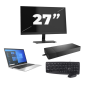 HP EliteBook 840 G8 - Intel Core i5 11th Generation - 14 inch - 16GB RAM - 256GB SSD - Windows 11 Home + 1x 27 inch Monitor