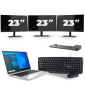 HP EliteBook 840 G8 - Intel Core i7 11th Generation - 14 inch - 16GB RAM - 256GB SSD - Windows 11 + 3x 23 inch Monitor