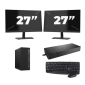 HP EliteDesk 800 G6 Tower - Intel Core i5-10th Generation - 8GB RAM - 256GB SSD - Windows 11 + 2x 27 inch Monitor