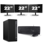 HP EliteDesk 800 G6 Tower - Intel Core i5-10th Generation - 8GB RAM - 256GB SSD - Windows 11 + 3x 22 inch Monitor