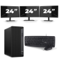 HP EliteDesk 800 G6 Tower - Intel Core i5-10th Generation - 8GB RAM - 256GB SSD - Windows 11 + 3x 24 inch Monitor