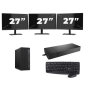 HP EliteDesk 800 G6 Tower - Intel Core i3-10th Generation - 8GB RAM - 256GB SSD - Windows 11 + 3x 27 inch Monitor