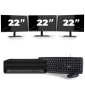HP EliteDesk 800 G6 USFF - Intel Core i7 10th Generation - 16GB RAM - 256GB SSD - Windows 11 + 3x 22 inch Monitor
