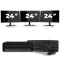 HP EliteDesk 800 G6 USFF - Intel Core i7 10th Generation - 16GB RAM - 256GB SSD - Windows 11 + 3x 24 inch Monitor