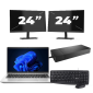 HP ProBook 440 G9 - Intel Core i3 12th Generation - 14 inch - 16GB RAM - 256GB SSD - Windows 11 + 2x 24 inch Monitor