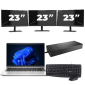 HP ProBook 440 G9 - Intel Core i3 12th Generation - 14 inch - 16GB RAM - 256GB SSD - Windows 11 + 3x 23 inch Monitor
