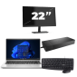 HP ProBook 445 G8 - AMD Ryzen 3 5400U - 14 inch - 16GB RAM - 256GB SSD - Windows 11 + 1x 22 inch Monitor