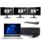 HP ProBook 640 G8 - Intel Core i5 11th Generation - 14 inch - 16GB RAM - 256GB SSD - Windows 11 + 3x 23 inch Monitor