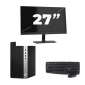 HP Prodesk 600 G5 Micro Tower - Intel Core i3-8th Generation - 8GB RAM - 256GB SSD - Windows 11 + 1x 27 inch Monitor