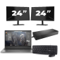 HP ZBook Firefly 15 G7 - Intel Core i7-10th Generation - 15 inch - 8GB RAM - 256GB SSD - Windows 11 + 2x 24 inch Monitor