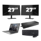 HP ZBook Firefly 15 G7 - Intel Core i7 10th Generation - 15 inch - 16GB RAM - 256GB SSD - GPU - Windows 11 Home + 2x 27 inch Monitor