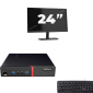 Lenovo ThinkCentre M700 USFF - Intel Core i3-6th Generation - 8GB RAM - 256GB SSD - Windows 11 + 1x 24 inch Monitor
