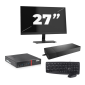 Lenovo ThinkCentre M700 USFF - Intel Core i3-6th Generation - 8GB RAM - 256GB SSD - Windows 11 + 1x 27 inch Monitor