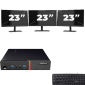 Lenovo ThinkCentre M700 USFF - Intel Core i7-6th Generation - 8GB RAM - 256GB SSD - Windows 11 + 3x 23 inch Monitor