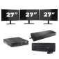 Lenovo ThinkCentre M700 USFF - Intel Core i3-6th Generation - 8GB RAM - 256GB SSD - Windows 11 + 3x 27 inch Monitor