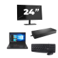Lenovo ThinkPad A485 - AMD Ryzen 5 2500U - 14 inch - 8GB RAM - 256GB SSD - Windows 11 Home + 1x 24 inch Monitor