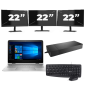 Lenovo Thinkpad E14 G2 - Intel Core i3 11th Generation - 14 inch - 16GB RAM - 256GB SSD - Windows 11 Home + 3x 22 inch Monitor