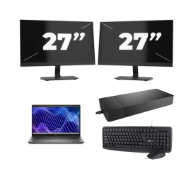 Dell Latitude 3440 - Intel Core i3 13th Generation - 14 inch - 16GB RAM - 256GB SSD - Windows 11 Home + 2x 27 inch Monitor