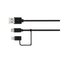 Goji 2in1 Data Cable MFI Lightning & microUSB 1m Black