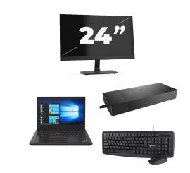 Lenovo ThinkPad A485 - AMD Ryzen 5 2500U - 14 inch - 8GB RAM - 256GB SSD - Windows 11 Home + 1x 24 inch Monitor