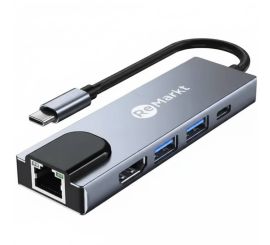USB-C to HDMI 4K + Ethernet + USB 3.0 (x2) + USB-C Adapter